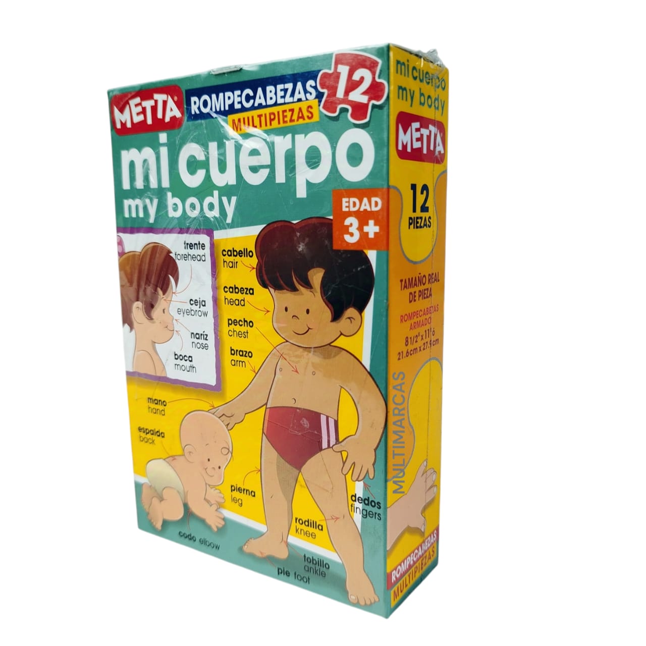 Rompecabezas Multipiezas (+3 años) - MI CUERPO - 12p - 7040 - METTA