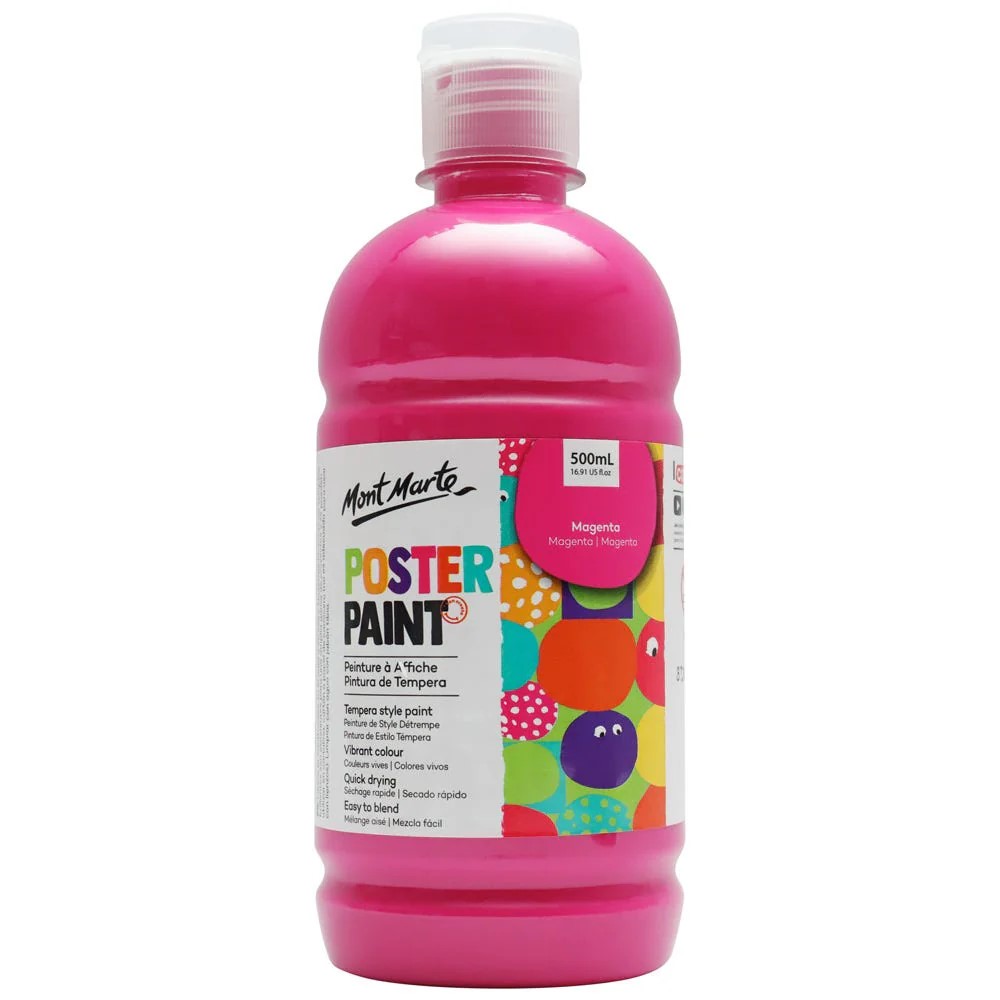 Bote de Témpera de 500 ml. Color Magenta - MPST0008 - Mont Marte