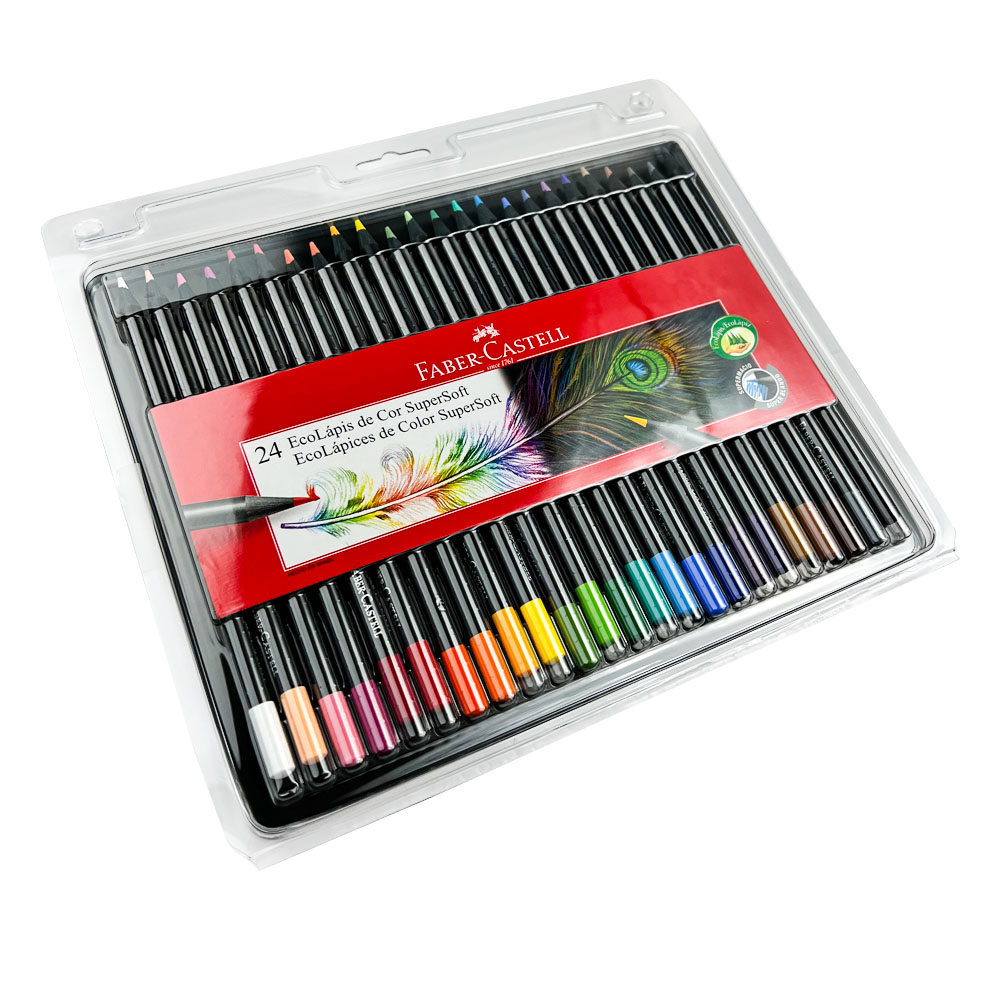 Set 50 EcoLápices de Colores Faber-Castell SuperSoft - Librería