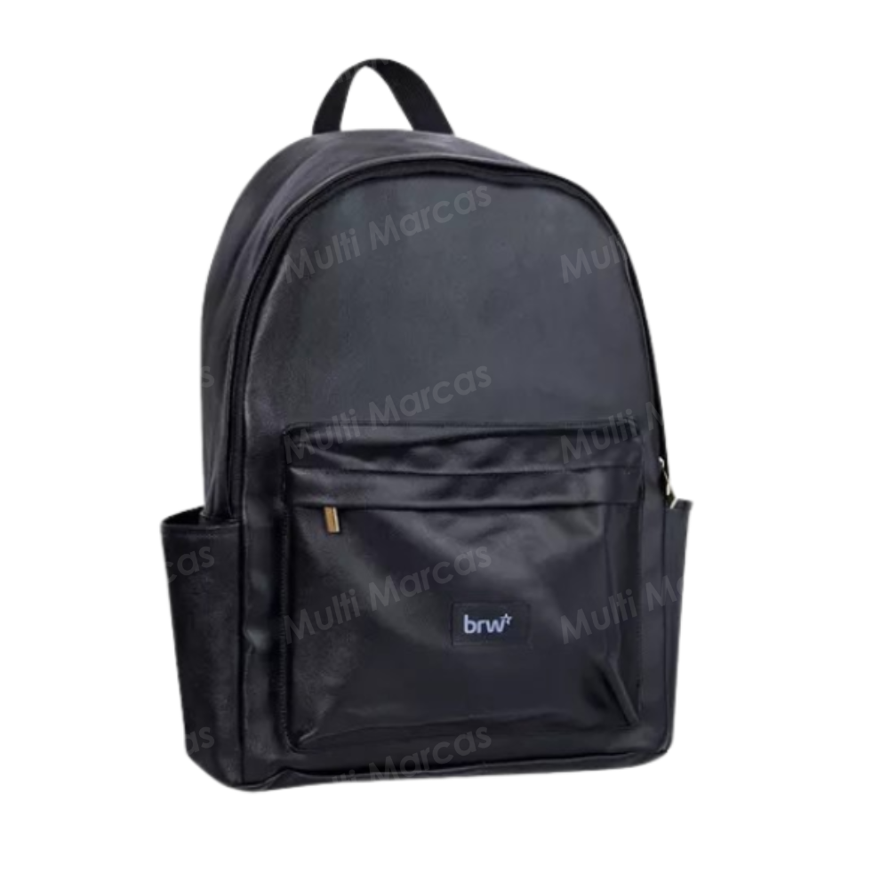 Mochila PU Escolar de Poliuterano Negro - MC0413 - BRW