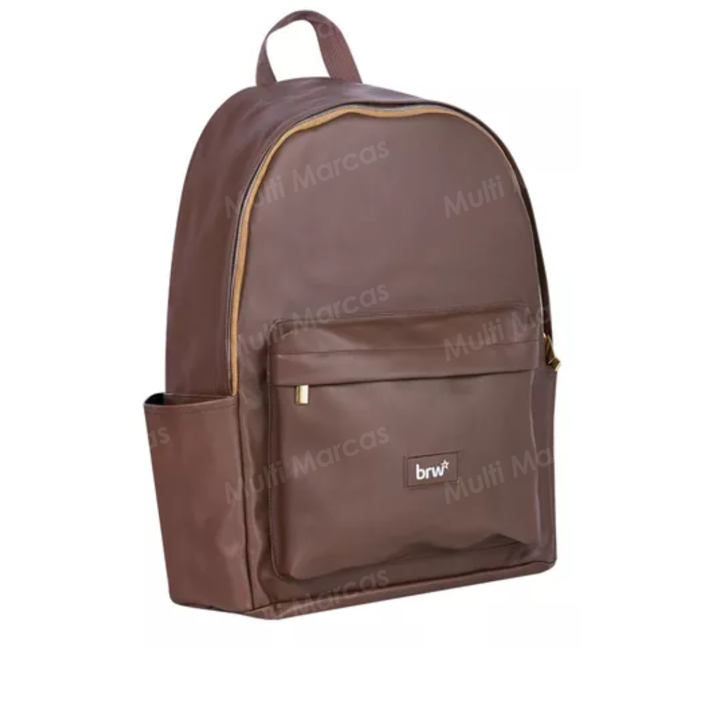 Mochila PU Escolar de Poliuterano Café - MC0414 - BRW