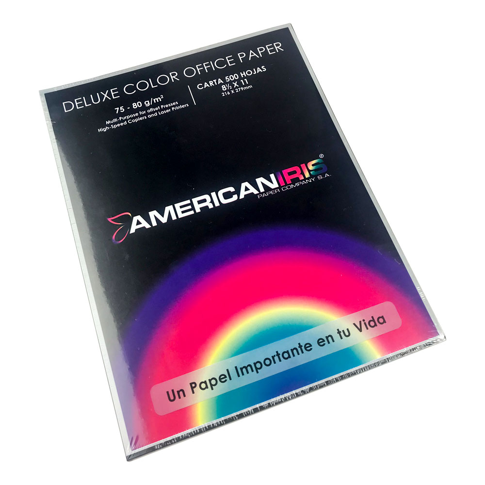 Paquete de Papel Bond de Colores Tamaño Carta AMERICANIRIS 500 Hojas