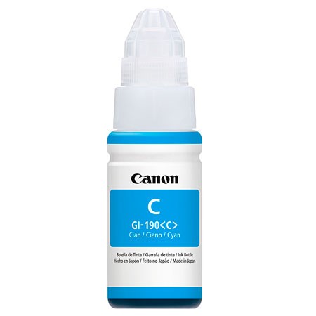 Tinta Original GI-190 para Impresora Canon Color Cyan / Azul 70 ml.