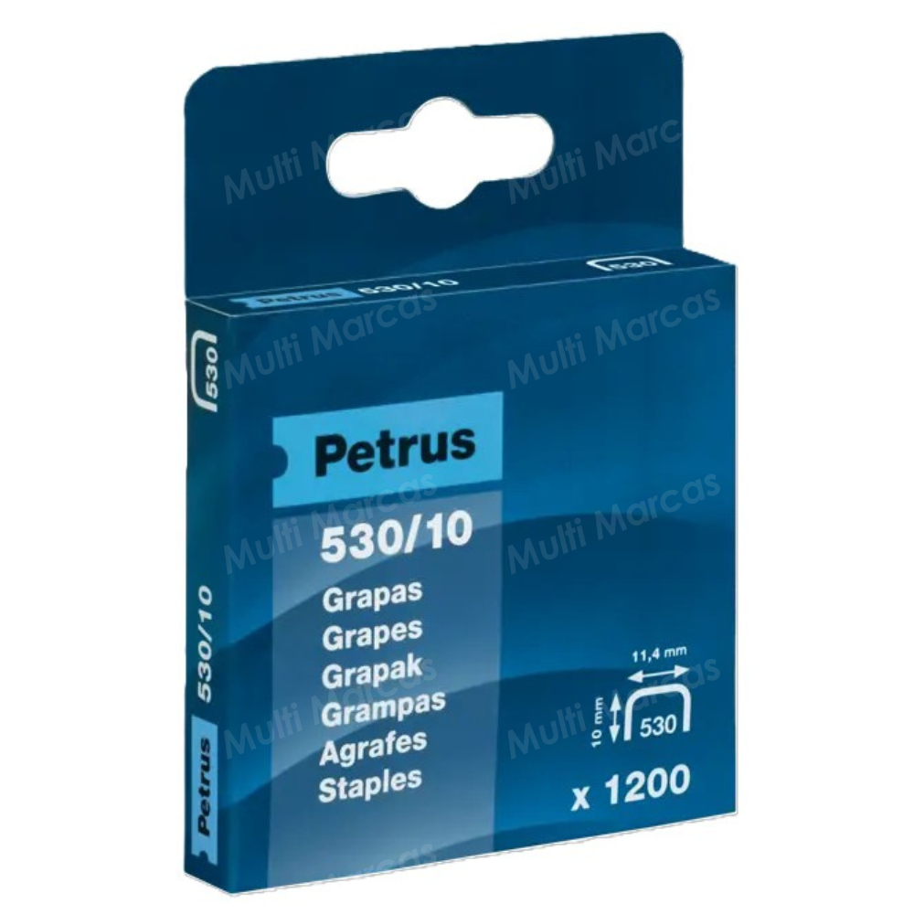 Set de 1200 Grapas 530/10 - 11,4x10 mm. - PETRUS
