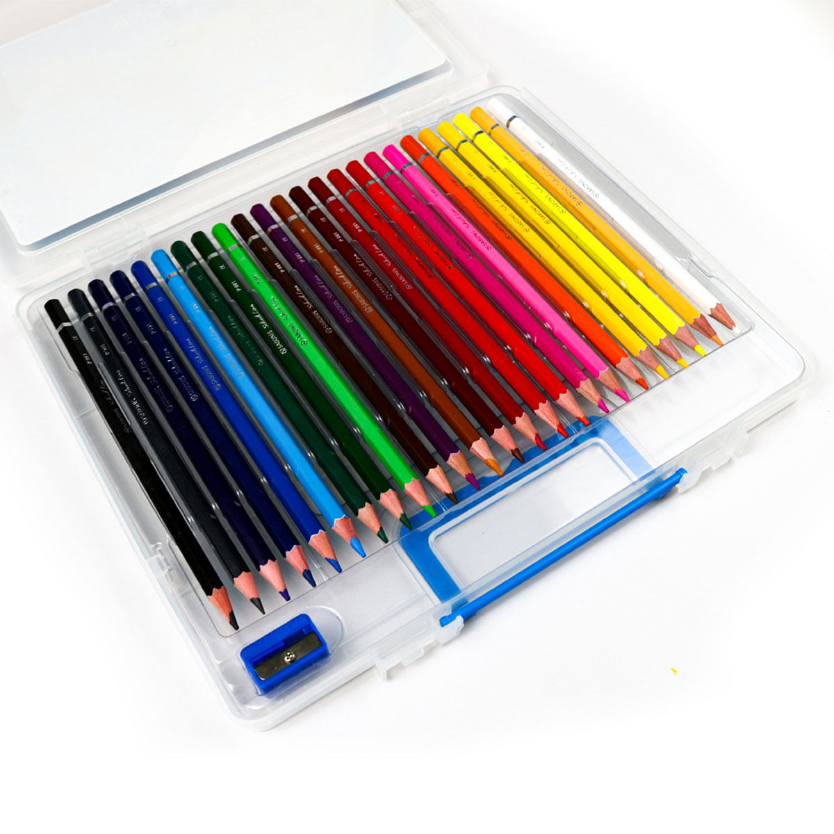 Set de 24 Lápices de Colores en Maletín Plástico Rígido + Tajador - P991 -  SABONIS