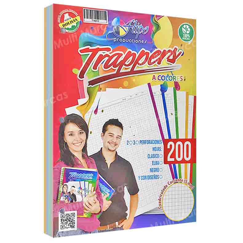 Trapper Tamaño Oficio Tapa Color Pleno de 3 Anillos - Arte Casual