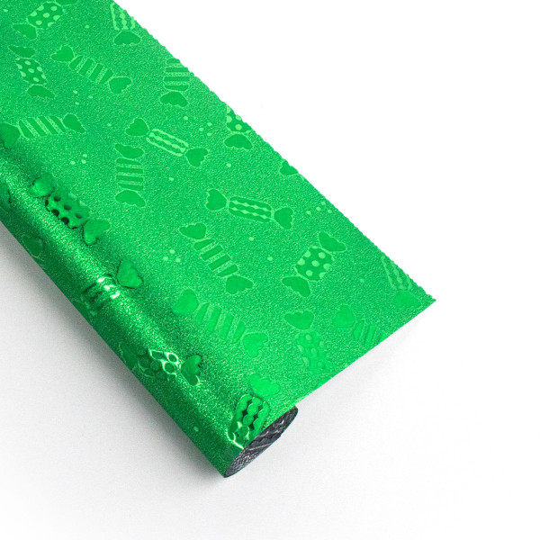 Papel de regalo punteado verde