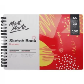 Cuaderno de Dibujos (Sketchbook) de Tapa Dura Con Elástico Signature Mont Marte 110 g/m² Tamaño A3 80 Hojas MSB0089