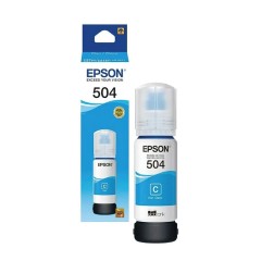 Tinta Original T504 para Impresora EPSON Color Cian/Cyan 70 ml.