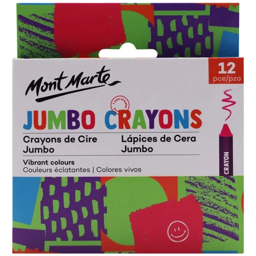 Set de 12 Crayones Jumbo Infantil - Mont Marte MMKC0217