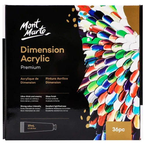 Tubo de Pintura Acrílica Dimension Premium 75ml - Color Blanco Zinc - Mont Marte - PMDA0002