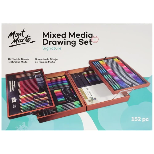 Estuche de Madera con 72 Lápices de Colores para Artistas Premium - Mont Marte - MPN0119