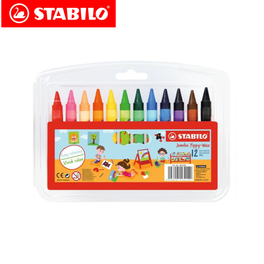 Crayones Jumbo STABILO Yippy de 12 Colores