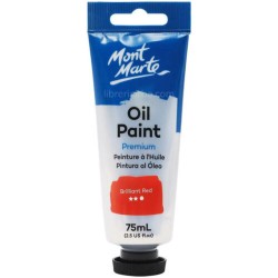 Pintura al Oleo 100 ml Profesional Series Brilliant Red MONT MARTE MPO0008