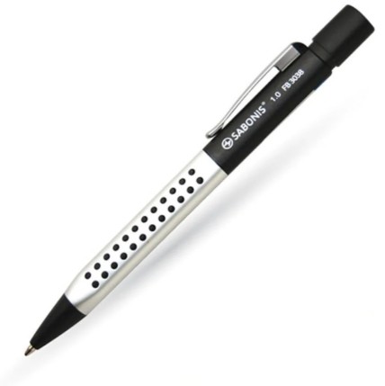 Bolígrafo con Cadena Plástica y Base Adhesiva Sin Blister, 1 mm, Tinta Negra - SF-8946 - maxOffice
